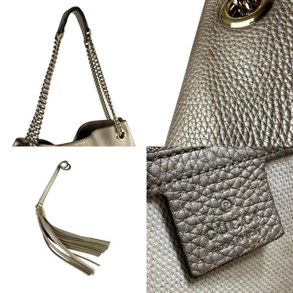 Gucci Soho Leather Shoulder Bag in Gold for Women, 308982 z7373 - Picture 4 of 5